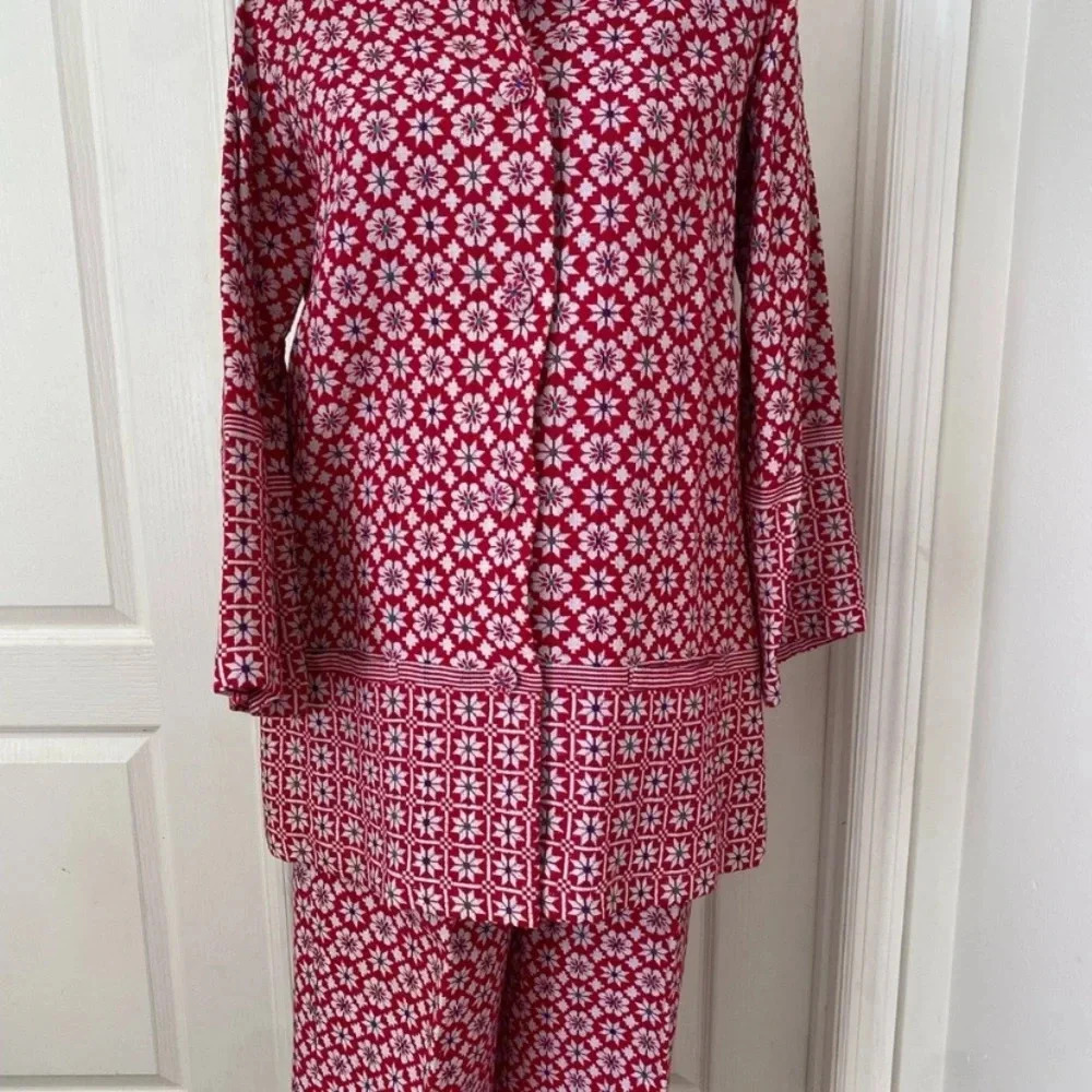 Ramona Vintage Womens Red Leisure Pant Suit Size Medium - Picture 5 of 11